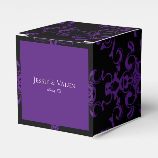 Ballotins Mariage gothique violet et noir (Verso)