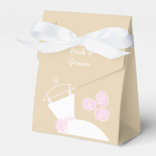 Ballotins Mariage Gown rose Beige 'Noms' tente Ballotin