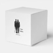 Ballotins Mariage gris argenté avec des noms et des dates (Arrière)