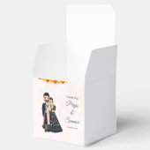 Ballotins Mariage indien Couple Invitation Elephant (Ouvert)