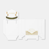 Ballotins Mariage islamique moderne blanc et or (Déplié)