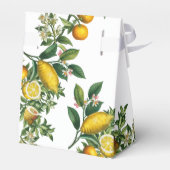 Ballotins Mariage Jaune Citron Rustique & Feuillage Vert (Arrière)