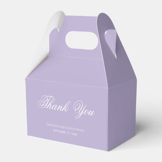 Ballotins Mariage Lavande Violet Simple Script Merci (Verso)