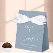 Ballotins Mariage Love Is Sweet Dusty Blue