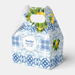Ballotins Mariage Méditerranéen au Citron Bleu et Blanc