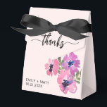 Ballotins Mariage Merci Chic rose Floral Ballotin<br><div class="desc">Mariage Merci Chic Rose Floral Ballotins. Personnalisez avec élégance vos noms et votre date personnalisés.</div>