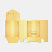 Ballotins Mariage Merci or classique élégant (Déplié)