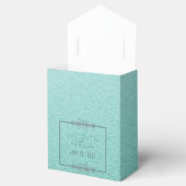 Ballotins Mariage minimaliste Art Déco bleu personnalisé (Ouvert)