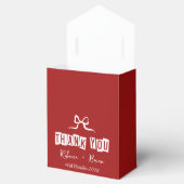 Ballotins Mariage minimaliste en Merci rouge et blanc (Ouvert)