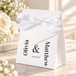Ballotins Mariage Minimaliste Moderne Typographie Noir Blanc