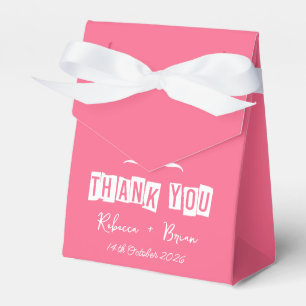 Ballotins Mariage Minimaliste Rose & Blanc Merci