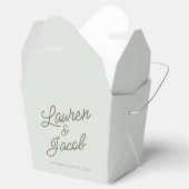 Ballotins Mariage minimaliste vert moderne (Ouvert)