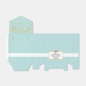 Ballotins Mariage Mint Green Sage White Gold Heart (Déplié)