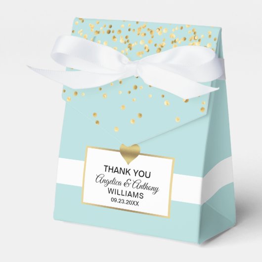 Ballotins Mariage Mint Green Sage White Gold Heart (Verso)