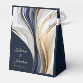 Ballotins Mariage moderne Bleu Or Blanc (Arrière)
