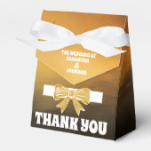 Ballotins Mariage moderne Bold Black Gold Bow (Verso)