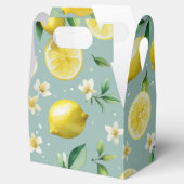 Ballotins Mariage moderne citron bleu floral script baptême (Ouvert)