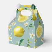 Ballotins Mariage moderne citron bleu floral script baptême (Verso)