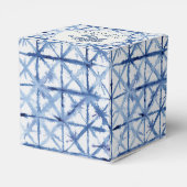 Ballotins Mariage moderne coquillage bleu et blanc Shower (Arrière)