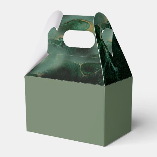 Ballotins Mariage moderne en marbre vert (Arrière)