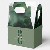 Ballotins Mariage moderne en marbre vert (Ouvert)