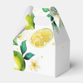 Ballotins Mariage moderne jaune citron floral scripté (Arrière)