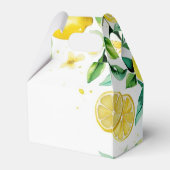 Ballotins Mariage moderne jaune citron floral scripté (Verso)