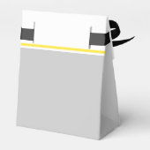 Ballotins Mariage moderne jaune, gris, blanc vintage (Arrière)