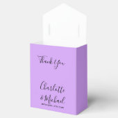 Ballotins Mariage moderne lilas lavande avec écriture de sig (Ouvert)