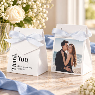 Ballotins Mariage Moderne Minimaliste Photo Typographie