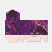 Ballotins Mariage moderne violet et or marbre Abstrait (Déplié)