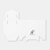 Ballotins Mariage Monogram noir et blanc Elegant invité (Déplié)