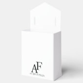 Ballotins Mariage Monogram noir et blanc Elegant invité (Ouvert)