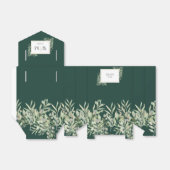 Ballotins Mariage Monogramme à la Verdure d'Émeraude (Déplié)