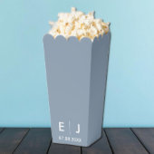 Ballotins Mariage monogramme bleu et blanc Dusty