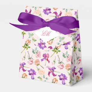 Ballotins Mariage Monogramme Botanique Bohème Violet Romanti