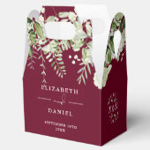 Ballotins Mariage Monogramme de Fleurs de Verdure de Bourgog (Ouvert)
