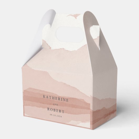 Ballotins Mariage Monogramme du paysage de la chaîne de mont (Verso)