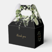 Ballotins Mariage Monogramme Floral Noir Et Or (Arrière)