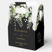 Ballotins Mariage Monogramme Floral Noir Et Or (Ouvert)