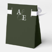 Ballotins Mariage Monogramme minimaliste Emerald Green (Arrière)