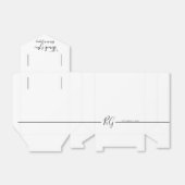 Ballotins Mariage Monogramme minimaliste noir et blanc (Déplié)