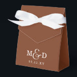 Ballotins Mariage Monogramme Moderne Classique Terracotta<br><div class="desc">Boîtes de Faveur de Mariage Monogramme Moderne Classique Terracotta</div>