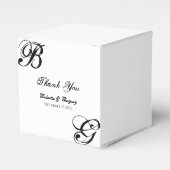 Ballotins Mariage Monogramme noir et blanc (Verso)