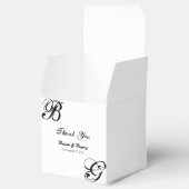 Ballotins Mariage Monogramme noir et blanc (Ouvert)