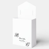 Ballotins Mariage Monogramme noir et blanc (Ouvert)
