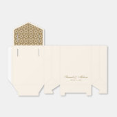 Ballotins Mariage Motif crème et or (Déplié)