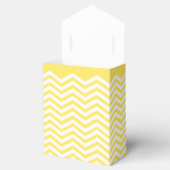 Ballotins Mariage motif de zigzag de chevron jaune et blanc (Ouvert)