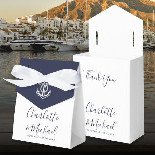 Ballotins Mariage Naudtique Ancre Bleu Marine