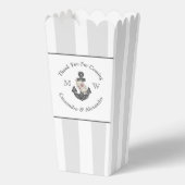 Ballotins Mariage nautique Ancre florale gris argenté (Verso)